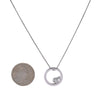 Floating Circle Women's Pendant with 0.35CT Diamonds available in White & Yellow Gold