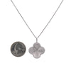 18K White Gold Clover Women's Pendant with 0.56CT Diamonds