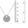 18K White Gold Circle with Heart Women's Pendant with 2.72CT Diamonds