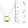 Floating Circle Women's Pendant with 0.35CT Diamonds available in White & Yellow Gold