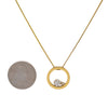 Floating Circle Women's Pendant with 0.35CT Diamonds available in White & Yellow Gold