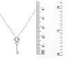 18K White Gold Key Women's Pendant with 0.56CT Diamonds