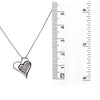 14K White Gold Floating Hearts Women's Pendant with 1.75CT Diamonds