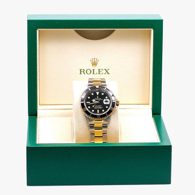 Rolex Submariner Date 16803 40MM Black Dial With Two Tone Bracelet