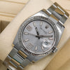 Rolex Datejust Diamond Watch, 116234 36mm, Rhodium Waves Dial Diamond on 6&9 Fluted Oyster Watch