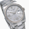 Rolex Datejust Diamond Watch, 116234 36mm, Rhodium Waves Dial Diamond on 6&9 Fluted Oyster Watch