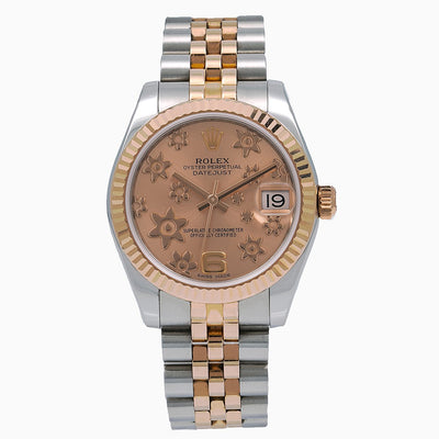 Rolex Datejust 178271 31MM Pink Flower Dial With Two Tone Bracelet