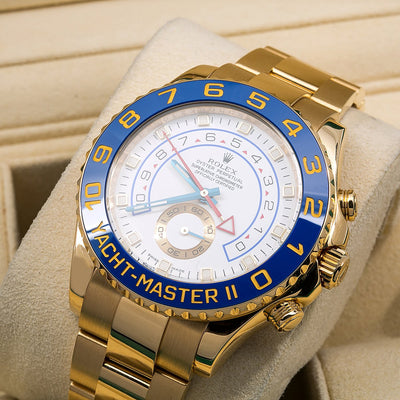 Rolex Yacht-Master II 116688 44MM White Dial With Yellow Gold Bracelet