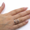 Ladies 18k White Gold With 0.14 CT Right Hand Ring