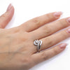 Ladies 18k White Gold With 0.65CT Right Hand Ring