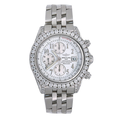 Breitling Chronomat Evolution A13356 44MM White Dial With Stainless Steel Bracelet