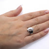 Ladies 18k White Gold With 0.24 CT Right Hand Ring