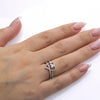 Ladies 18k White Gold With 0.56 CT Right Hand Ring