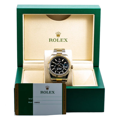 Rolex Sky-Dweller 326933 42MM Black Dial With Two Tone Bracelet