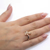 Ladies 18k White Gold With 0.20 CT Right Hand Ring