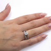 Ladies 14k White Gold With 0.88 CT Halo Engagement Ring