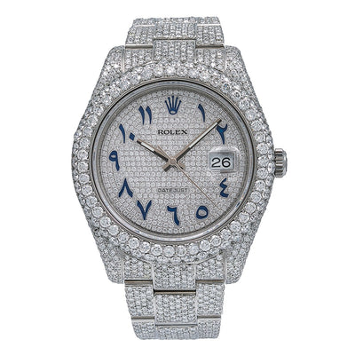 Rolex Datejust II Diamond Watch, 126300 40mm, Silver Diamond Dial With 18.75 CT Diamonds