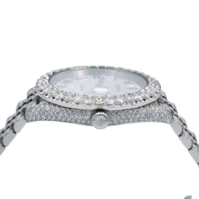 Rolex Datejust II Diamond Watch, 126300 40mm, Silver Diamond Dial With 18.75 CT Diamonds