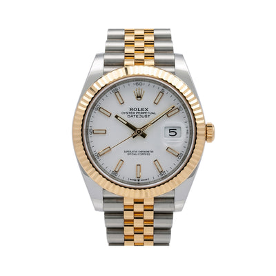 Rolex Datejust 126333 41MM White Dial With Two Tone Jubilee Bracelet