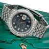 Rolex Datejust Diamond Watch, 16030 36mm, Blue Diamond Dial With Stainless Steel Bracelet