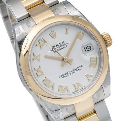 Rolex Lady-Datejust 178243 31MM White Dial With Two Tone Oyster Bracelet