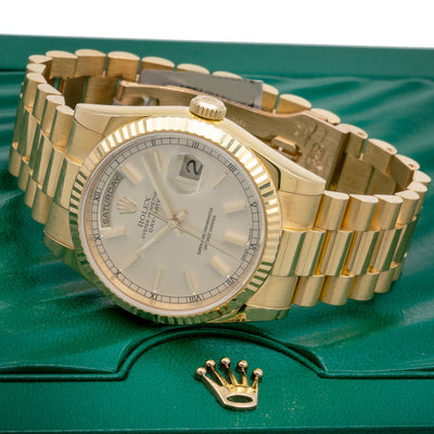 Rolex Day-Date 118238 36MM Champagne Dial With Yellow Gold President Bracelet