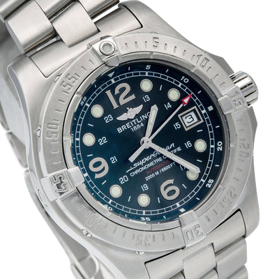 Breitling Superocean Steelfish A17390 44MM Blue Dial With Stainless Steel Bracelet