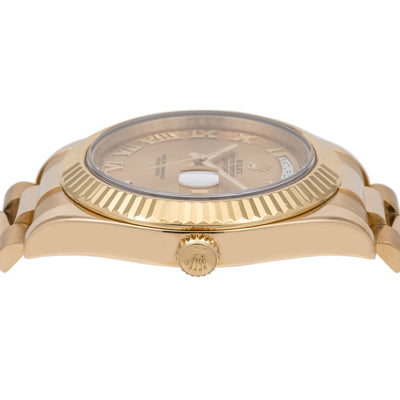 Rolex Day-Date II 218238 41MM Champagne Dial With Yellow Gold President Bracelet