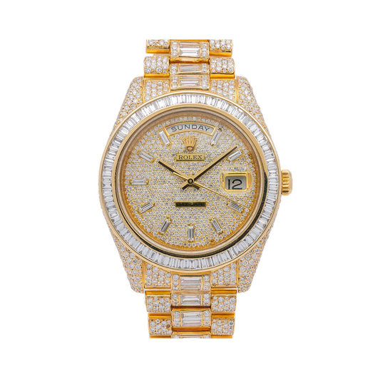 Rolex Day-Date II Diamond Watch, 218238 41mm, Champagne Diamond Dial With 27.75 CT Diamonds