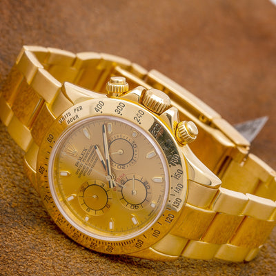 Rolex Daytona 116508 40MM Champagne Dial With Yellow Gold Bracelet