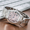 Cartier Roadster W62016V3 36mm Pink Dial With Stainless Steel Bracelet