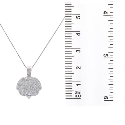 14k White Gold Pendant with 2.60 Ct Diamonds