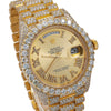 Rolex Day-Date Diamond Watch, 228238 40mm, Champagne Diamond Dial With Yellow Gold Bracelet