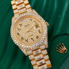 Rolex Day-Date Diamond Watch, 228238 40mm, Champagne Diamond Dial With Yellow Gold Bracelet