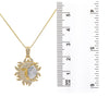 Unisex 14K White and Yellow Gold Pendant with 1.41 CT Diamonds