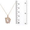 Unisex 14K Rose Gold Christ Head Pendant with 1.72 CT Diamonds