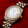 Rolex Datejust Diamond Watch, 68273 31mm, White Diamond Dial With Two Tone Bracelet