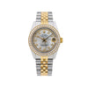 Rolex Datejust Diamond Watch, 68273 31mm, White Diamond Dial With Two Tone Bracelet