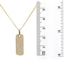 Unisex 14K Yellow Gold Rectangle Pendant with 1.70 CT Diamonds