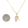 Unisex 14K Yellow Gold  Pendant with 0.48 CT Diamonds