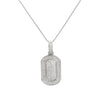 Unisex 14K White Gold Pendant with 2.40 CT Diamonds