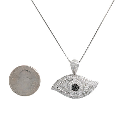 Unisex 14K White Gold Pendant with 5.51 CT Diamonds