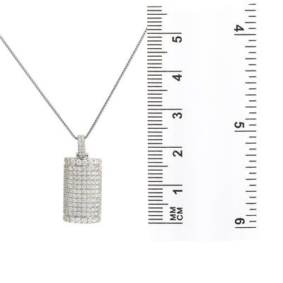 Unisex 14K White Gold Pendant with 2.41 CT Diamonds