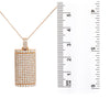 Unisex 14K Rose Gold Pendant with 4.11 CT Diamonds