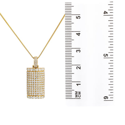 Unisex 14K Yellow Gold Pendant with 2.47 CT Diamonds