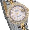 Rolex Lady-Datejust Diamond Watch, 6917 26mm, Pink Diamond Dial With Two Tone Bracelet