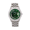 Rolex Datejust Diamond Watch, 36mm, Green Diamond Dial Diamond Jubille Bracelet With 8.25 CT Diamonds