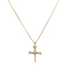 Unisex 14k Yellow Gold Cross with 0.35 Ct Diamonds