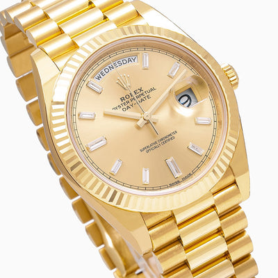 Rolex Day-Date 228238 40MM Champagne Dial With Yellow Gold Bracelet