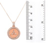 Unisex 14K Rose Gold Mercedes Pendant with 1.31 CT Diamonds